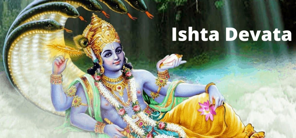Assis sur un serpent, le Seigneur Krishna représente l'Ishta Devata, créant un pont symbolique entre vous et le monde divin.