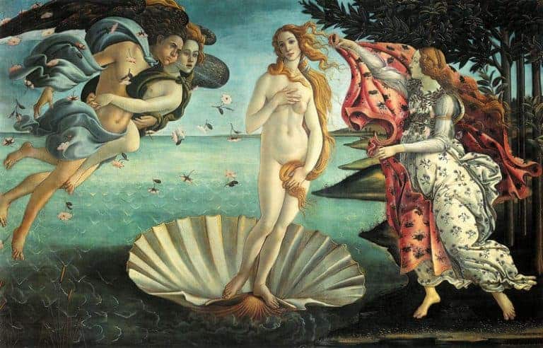 La naissance de venus par Boticelli